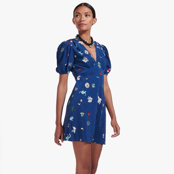 STAUD Milla Mini Dress in Good Vibes Twilight - Picture 10 of 10